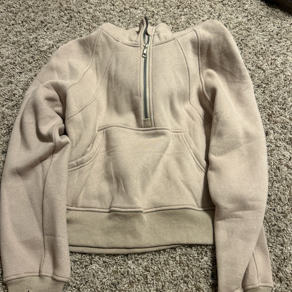 other Tops - Women's Beige Quarter-Zip Sweatshirt